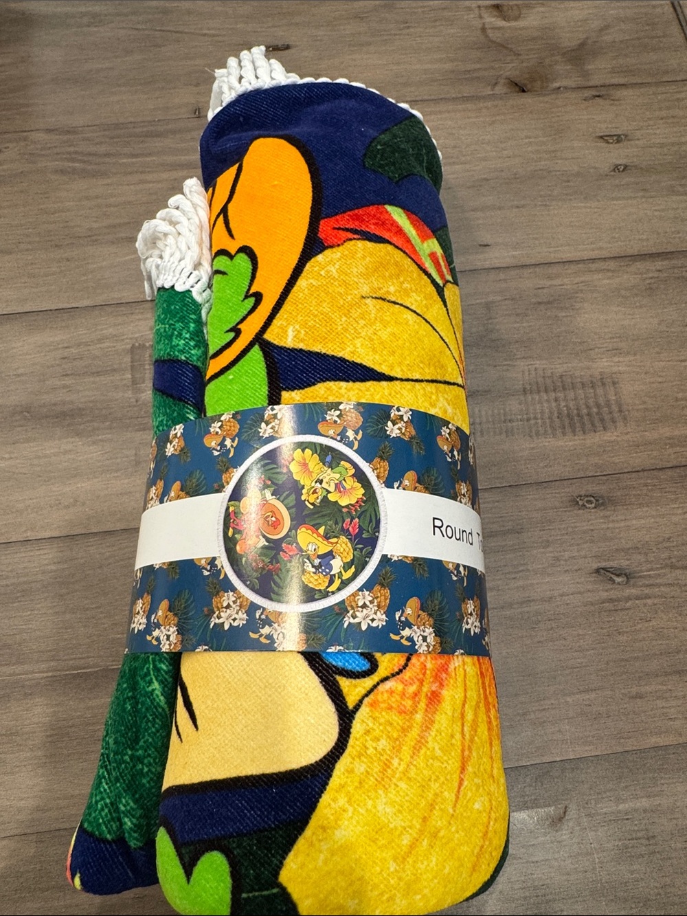Tokyo Disney three caballeros round Beach Towel NWT